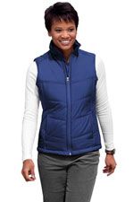 L709 Ladies puffy vest in Mediterranean blue