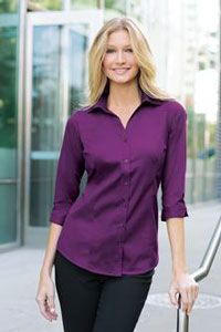women's polo shirts with three quarter sleeves
